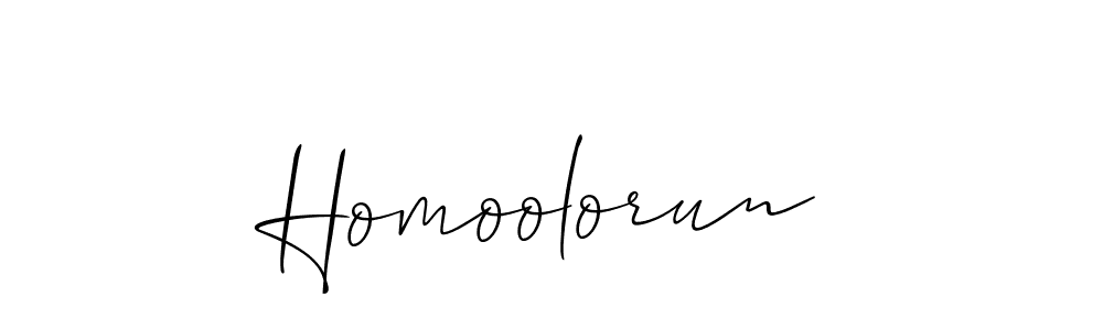 How to make Homoolorun name signature. Use Allison_Script style for creating short signs online. This is the latest handwritten sign. Homoolorun signature style 2 images and pictures png