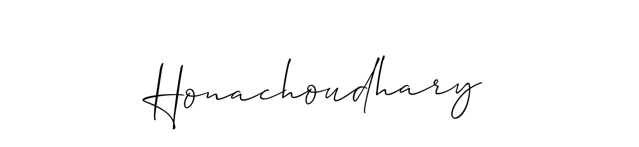 Create a beautiful signature design for name Honachoudhary. With this signature (Allison_Script) fonts, you can make a handwritten signature for free. Honachoudhary signature style 2 images and pictures png