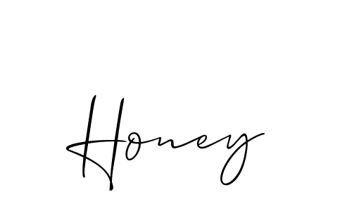 Use a signature maker to create a handwritten signature online. With this signature software, you can design (Allison_Script) your own signature for name Honey. Honey signature style 2 images and pictures png