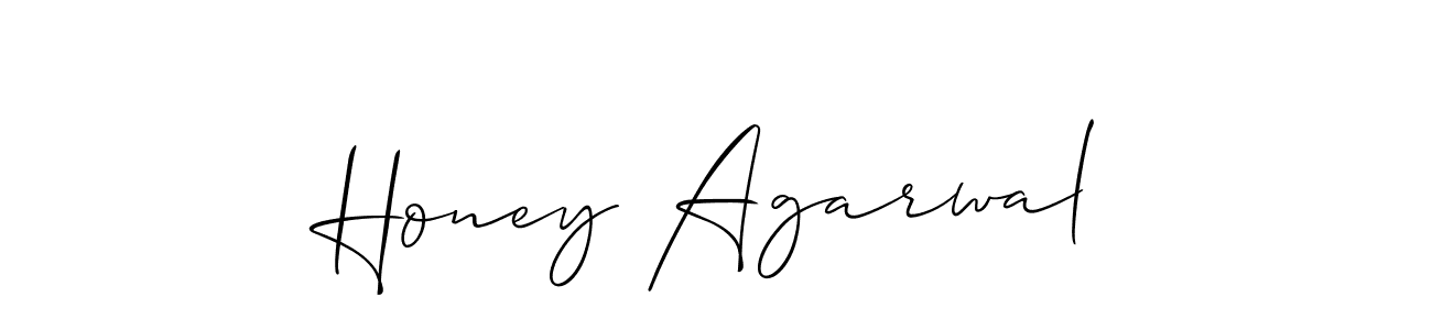 Honey Agarwal stylish signature style. Best Handwritten Sign (Allison_Script) for my name. Handwritten Signature Collection Ideas for my name Honey Agarwal. Honey Agarwal signature style 2 images and pictures png
