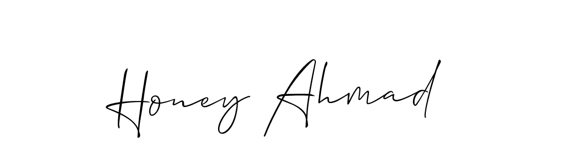 Design your own signature with our free online signature maker. With this signature software, you can create a handwritten (Allison_Script) signature for name Honey Ahmad. Honey Ahmad signature style 2 images and pictures png