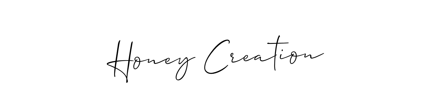 Create a beautiful signature design for name Honey Creation. With this signature (Allison_Script) fonts, you can make a handwritten signature for free. Honey Creation signature style 2 images and pictures png