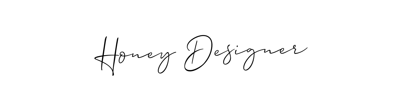 You should practise on your own different ways (Allison_Script) to write your name (Honey Designer) in signature. don't let someone else do it for you. Honey Designer signature style 2 images and pictures png