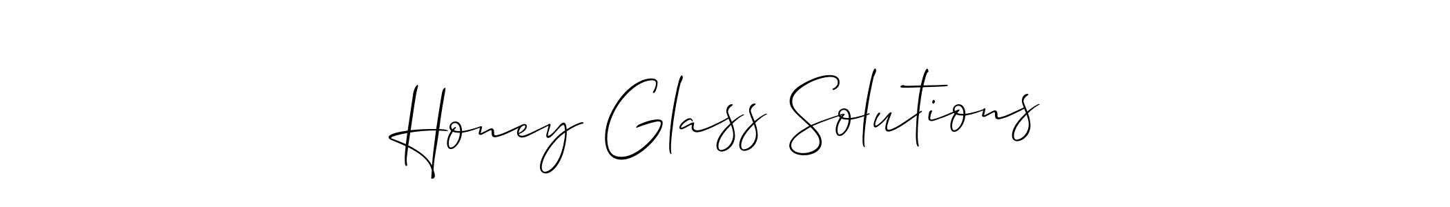 How to make Honey Glass Solutions signature? Allison_Script is a professional autograph style. Create handwritten signature for Honey Glass Solutions name. Honey Glass Solutions signature style 2 images and pictures png