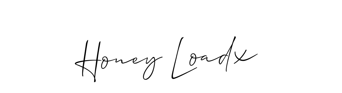 How to make Honey Loadx name signature. Use Allison_Script style for creating short signs online. This is the latest handwritten sign. Honey Loadx signature style 2 images and pictures png