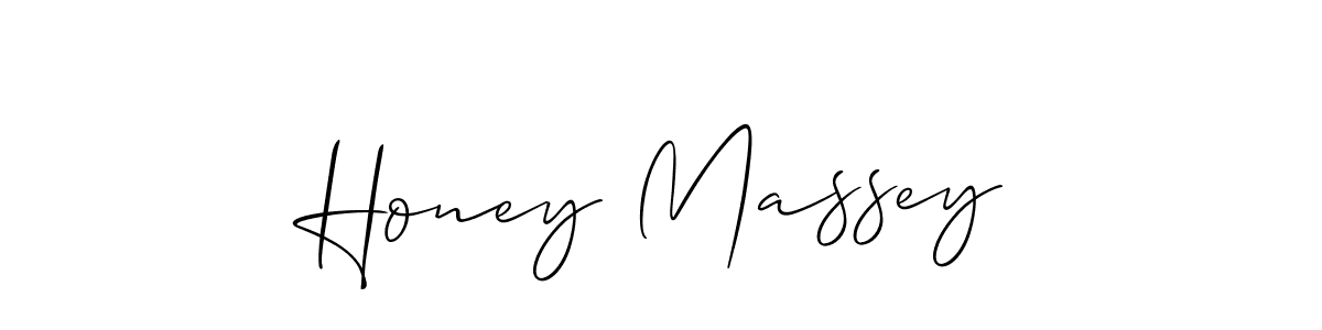 It looks lik you need a new signature style for name Honey Massey. Design unique handwritten (Allison_Script) signature with our free signature maker in just a few clicks. Honey Massey signature style 2 images and pictures png