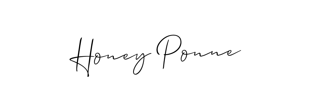 Honey Ponne stylish signature style. Best Handwritten Sign (Allison_Script) for my name. Handwritten Signature Collection Ideas for my name Honey Ponne. Honey Ponne signature style 2 images and pictures png