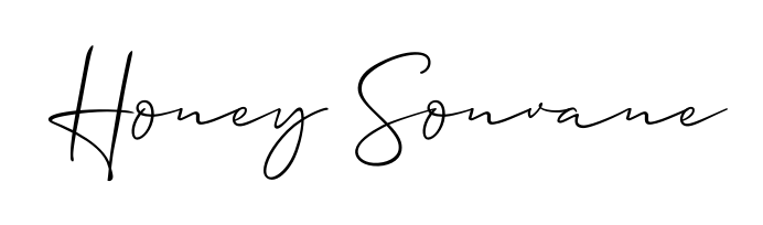 The Allison_Script font transforms the name Honey Sonvane into an executive sign with sharp precision and distinguished character. Honey Sonvane signature style 2 images and pictures png