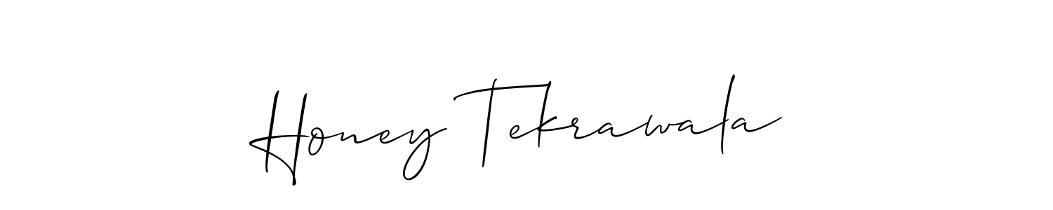 Honey Tekrawala stylish signature style. Best Handwritten Sign (Allison_Script) for my name. Handwritten Signature Collection Ideas for my name Honey Tekrawala. Honey Tekrawala signature style 2 images and pictures png