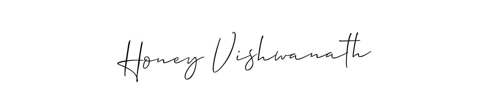 How to make Honey Vishwanath name signature. Use Allison_Script style for creating short signs online. This is the latest handwritten sign. Honey Vishwanath signature style 2 images and pictures png