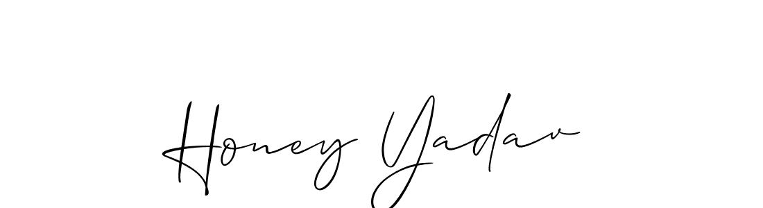 Similarly Allison_Script is the best handwritten signature design. Signature creator online .You can use it as an online autograph creator for name Honey Yadav. Honey Yadav signature style 2 images and pictures png