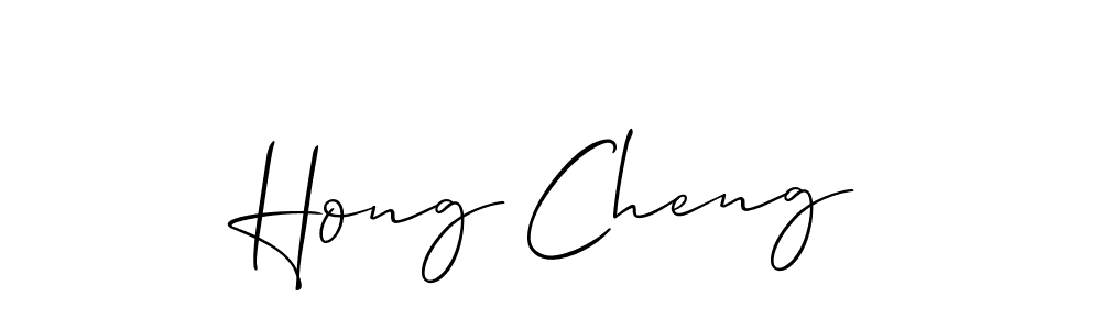 Design your own signature with our free online signature maker. With this signature software, you can create a handwritten (Allison_Script) signature for name Hong Cheng. Hong Cheng signature style 2 images and pictures png