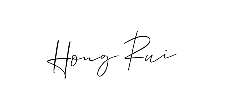 How to make Hong Rui signature? Allison_Script is a professional autograph style. Create handwritten signature for Hong Rui name. Hong Rui signature style 2 images and pictures png