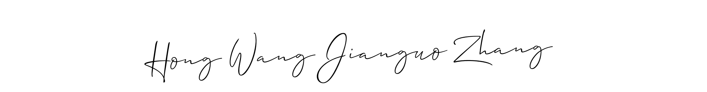 Make a beautiful signature design for name Hong Wang Jianguo Zhang. Use this online signature maker to create a handwritten signature for free. Hong Wang Jianguo Zhang signature style 2 images and pictures png