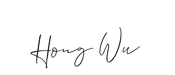 Design your own signature with our free online signature maker. With this signature software, you can create a handwritten (Allison_Script) signature for name Hong Wu. Hong Wu signature style 2 images and pictures png
