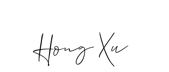 The best way (Allison_Script) to make a short signature is to pick only two or three words in your name. The name Hong Xu include a total of six letters. For converting this name. Hong Xu signature style 2 images and pictures png