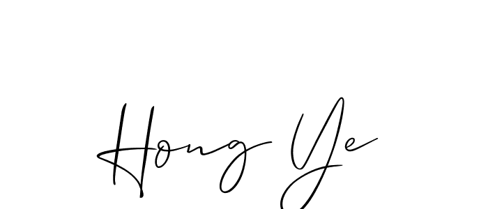 Best and Professional Signature Style for Hong Ye. Allison_Script Best Signature Style Collection. Hong Ye signature style 2 images and pictures png