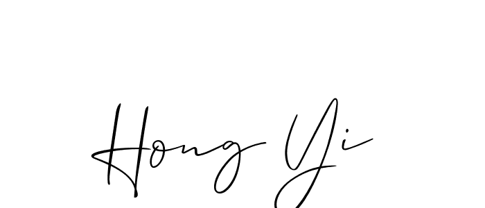 Allison_Script is a professional signature style that is perfect for those who want to add a touch of class to their signature. It is also a great choice for those who want to make their signature more unique. Get Hong Yi name to fancy signature for free. Hong Yi signature style 2 images and pictures png