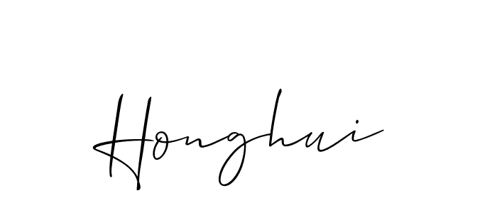 The best way (Allison_Script) to make a short signature is to pick only two or three words in your name. The name Honghui include a total of six letters. For converting this name. Honghui signature style 2 images and pictures png