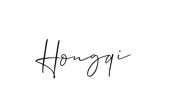 How to Draw Hongqi signature style? Allison_Script is a latest design signature styles for name Hongqi. Hongqi signature style 2 images and pictures png