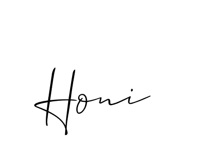 Similarly Allison_Script is the best handwritten signature design. Signature creator online .You can use it as an online autograph creator for name Honi. Honi signature style 2 images and pictures png