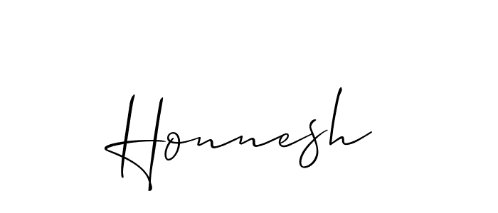 Honnesh stylish signature style. Best Handwritten Sign (Allison_Script) for my name. Handwritten Signature Collection Ideas for my name Honnesh. Honnesh signature style 2 images and pictures png