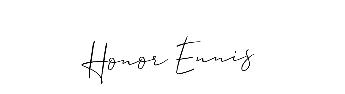 Make a short Honor Ennis signature style. Manage your documents anywhere anytime using Allison_Script. Create and add eSignatures, submit forms, share and send files easily. Honor Ennis signature style 2 images and pictures png