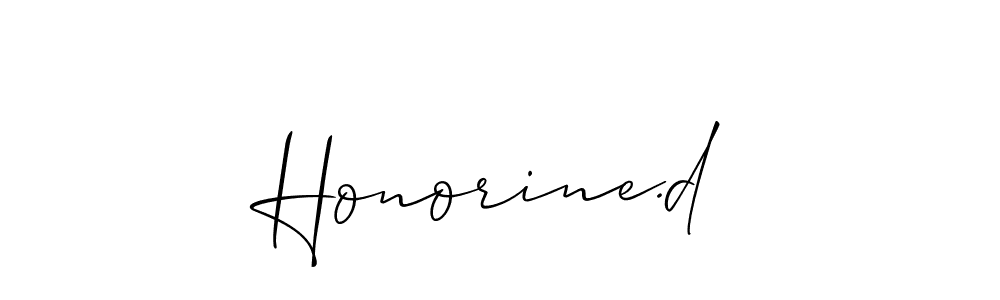 Design your own signature with our free online signature maker. With this signature software, you can create a handwritten (Allison_Script) signature for name Honorine.d. Honorine.d signature style 2 images and pictures png