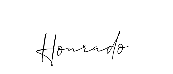 Use a signature maker to create a handwritten signature online. With this signature software, you can design (Allison_Script) your own signature for name Honrado. Honrado signature style 2 images and pictures png