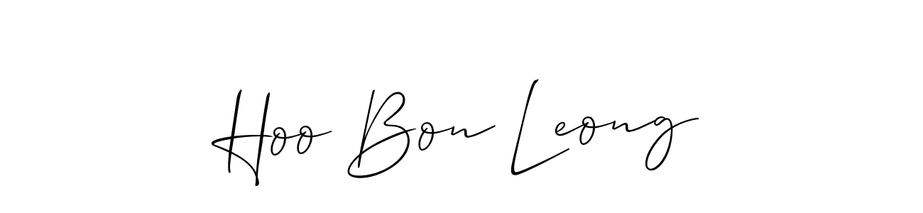 Hoo Bon Leong stylish signature style. Best Handwritten Sign (Allison_Script) for my name. Handwritten Signature Collection Ideas for my name Hoo Bon Leong. Hoo Bon Leong signature style 2 images and pictures png