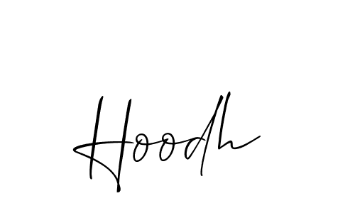 Hoodh stylish signature style. Best Handwritten Sign (Allison_Script) for my name. Handwritten Signature Collection Ideas for my name Hoodh. Hoodh signature style 2 images and pictures png