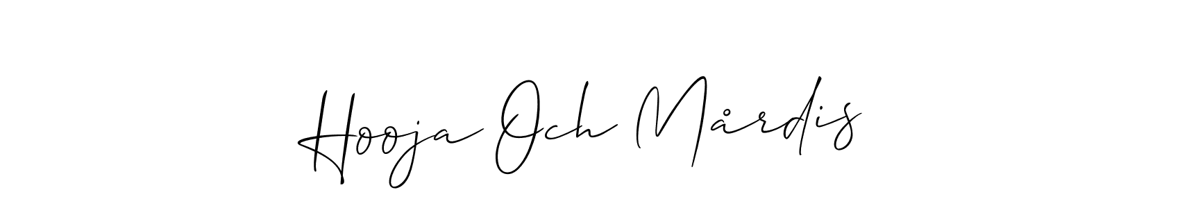 Hooja Och Mårdis stylish signature style. Best Handwritten Sign (Allison_Script) for my name. Handwritten Signature Collection Ideas for my name Hooja Och Mårdis. Hooja Och Mårdis signature style 2 images and pictures png