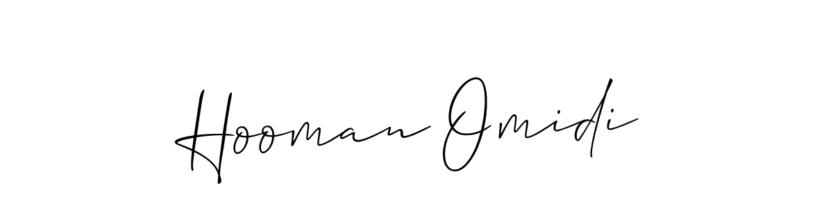 The best way (Allison_Script) to make a short signature is to pick only two or three words in your name. The name Hooman Omidi include a total of six letters. For converting this name. Hooman Omidi signature style 2 images and pictures png