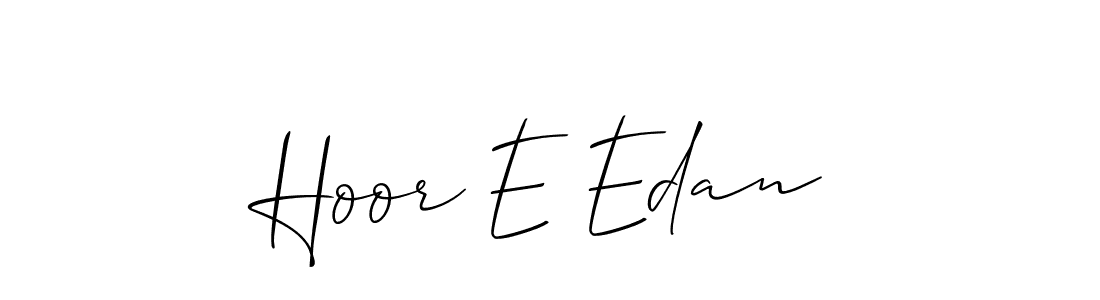 Make a short Hoor E Edan signature style. Manage your documents anywhere anytime using Allison_Script. Create and add eSignatures, submit forms, share and send files easily. Hoor E Edan signature style 2 images and pictures png