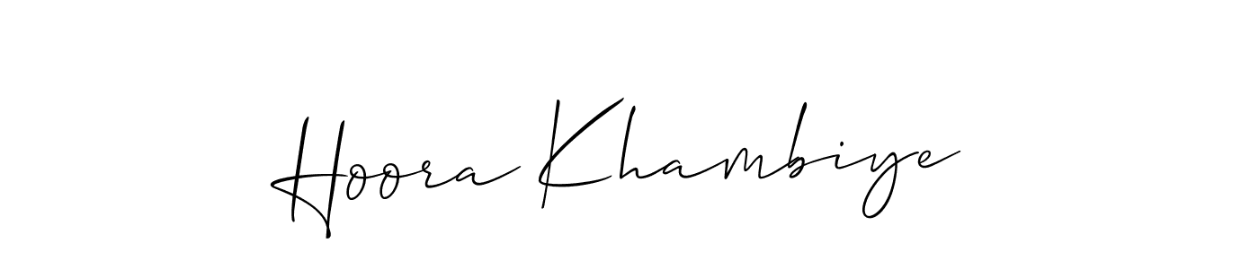 Once you've used our free online signature maker to create your best signature Allison_Script style, it's time to enjoy all of the benefits that Hoora Khambiye name signing documents. Hoora Khambiye signature style 2 images and pictures png