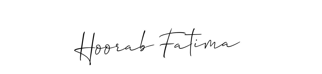 Also You can easily find your signature by using the search form. We will create Hoorab Fatima name handwritten signature images for you free of cost using Allison_Script sign style. Hoorab Fatima signature style 2 images and pictures png