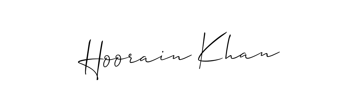 Hoorain Khan stylish signature style. Best Handwritten Sign (Allison_Script) for my name. Handwritten Signature Collection Ideas for my name Hoorain Khan. Hoorain Khan signature style 2 images and pictures png