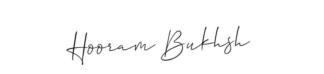 Design your own signature with our free online signature maker. With this signature software, you can create a handwritten (Allison_Script) signature for name Hooram Bukhsh. Hooram Bukhsh signature style 2 images and pictures png