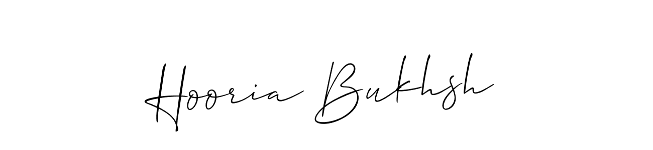 How to make Hooria Bukhsh name signature. Use Allison_Script style for creating short signs online. This is the latest handwritten sign. Hooria Bukhsh signature style 2 images and pictures png