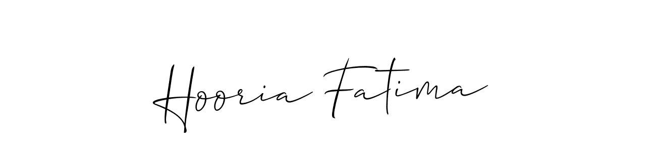 How to Draw Hooria Fatima signature style? Allison_Script is a latest design signature styles for name Hooria Fatima. Hooria Fatima signature style 2 images and pictures png