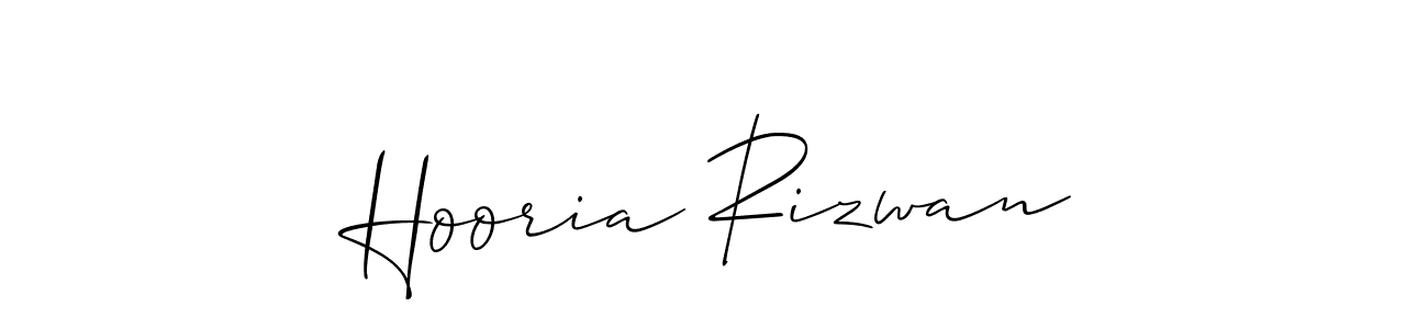 Design your own signature with our free online signature maker. With this signature software, you can create a handwritten (Allison_Script) signature for name Hooria Rizwan. Hooria Rizwan signature style 2 images and pictures png