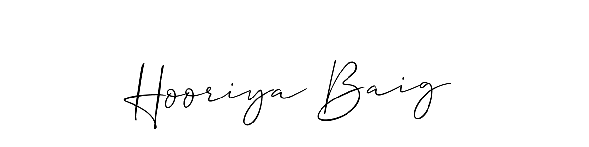 Hooriya Baig stylish signature style. Best Handwritten Sign (Allison_Script) for my name. Handwritten Signature Collection Ideas for my name Hooriya Baig. Hooriya Baig signature style 2 images and pictures png