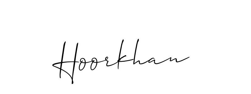 Create a beautiful signature design for name Hoorkhan. With this signature (Allison_Script) fonts, you can make a handwritten signature for free. Hoorkhan signature style 2 images and pictures png