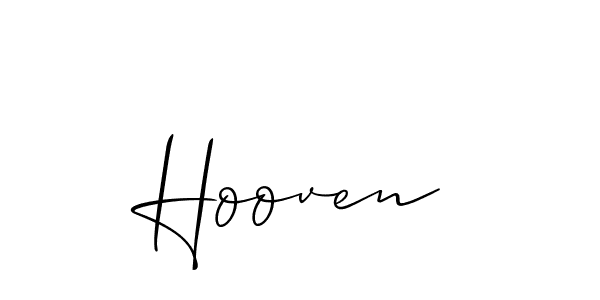 Use a signature maker to create a handwritten signature online. With this signature software, you can design (Allison_Script) your own signature for name Hooven. Hooven signature style 2 images and pictures png
