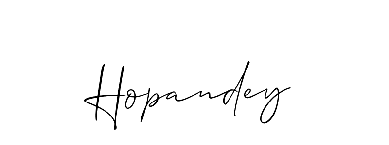 Also You can easily find your signature by using the search form. We will create Hopandey name handwritten signature images for you free of cost using Allison_Script sign style. Hopandey signature style 2 images and pictures png