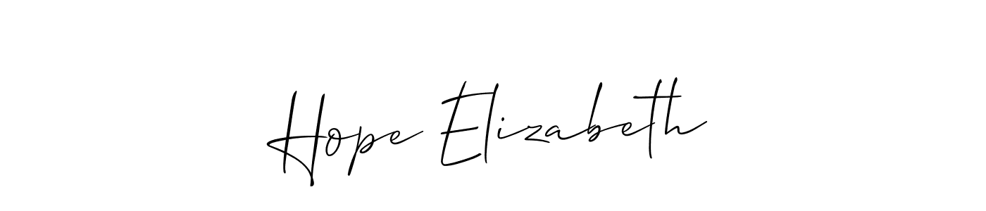 Once you've used our free online signature maker to create your best signature Allison_Script style, it's time to enjoy all of the benefits that Hope Elizabeth name signing documents. Hope Elizabeth signature style 2 images and pictures png