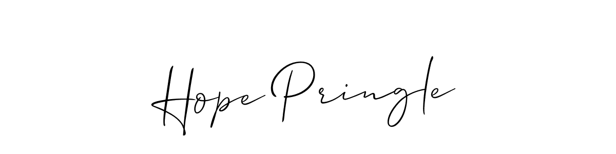 How to make Hope Pringle signature? Allison_Script is a professional autograph style. Create handwritten signature for Hope Pringle name. Hope Pringle signature style 2 images and pictures png