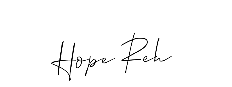 How to make Hope Reh name signature. Use Allison_Script style for creating short signs online. This is the latest handwritten sign. Hope Reh signature style 2 images and pictures png