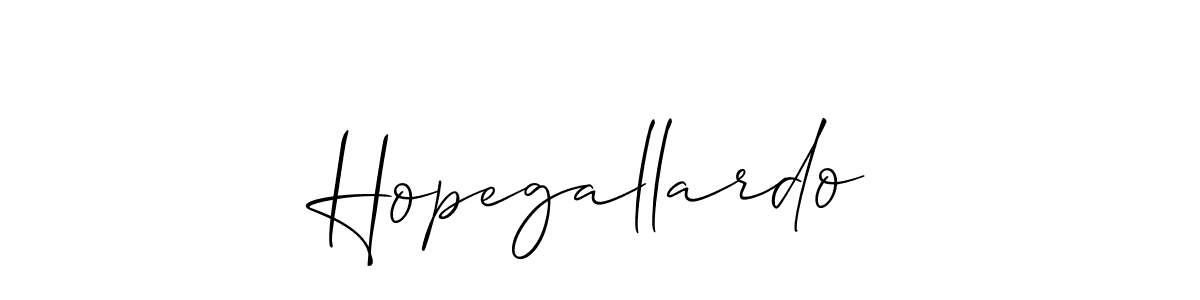 Allison_Script is a professional signature style that is perfect for those who want to add a touch of class to their signature. It is also a great choice for those who want to make their signature more unique. Get Hopegallardo name to fancy signature for free. Hopegallardo signature style 2 images and pictures png