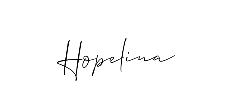 Hopelina stylish signature style. Best Handwritten Sign (Allison_Script) for my name. Handwritten Signature Collection Ideas for my name Hopelina. Hopelina signature style 2 images and pictures png